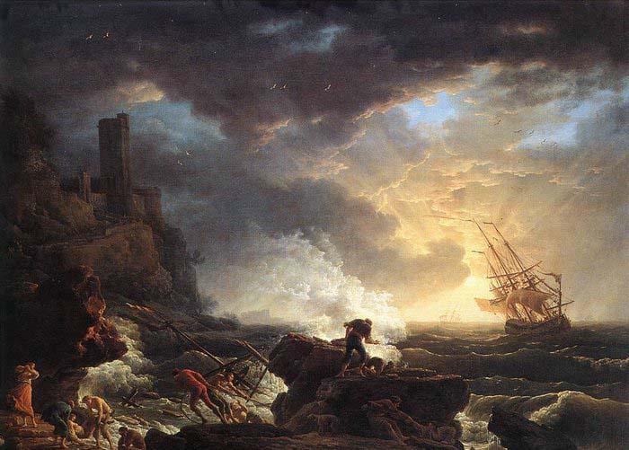 VERNET, Claude-Joseph Shipwreck China oil painting art